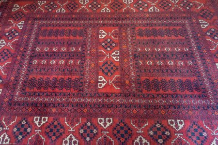 Hand-Knotted Hatchli Rug From Pakistan