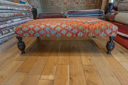 Hand-Made Mazar Kilim Stool From Afghanistan