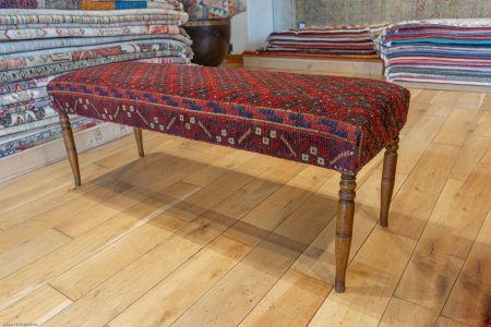 Hand-Made Mushwani Kilim Stool From Afghanistan