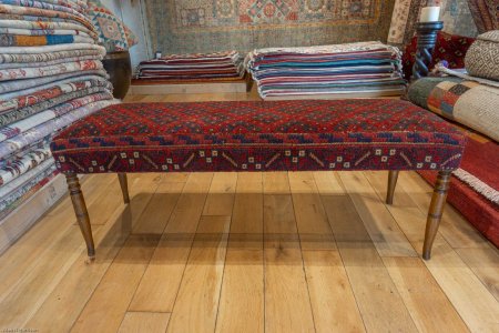 Hand-Made Mushwani Kilim Stool From Afghanistan