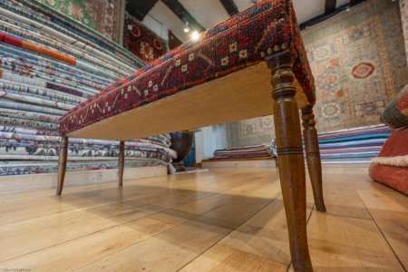 Hand-Made Mushwani Kilim Stool From Afghanistan