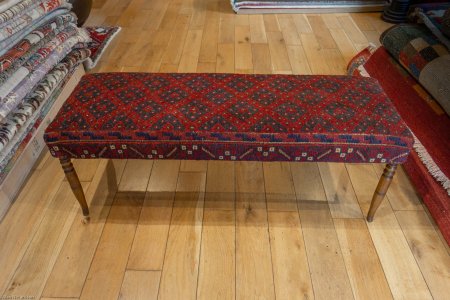 Hand-Made Mushwani Kilim Stool From Afghanistan