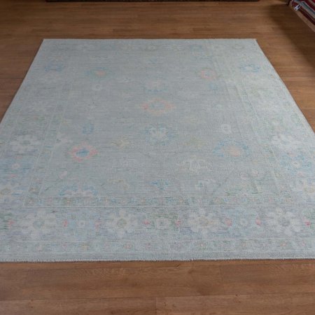 Hand-Knotted Afghan Oushak Rug From Afghanistan